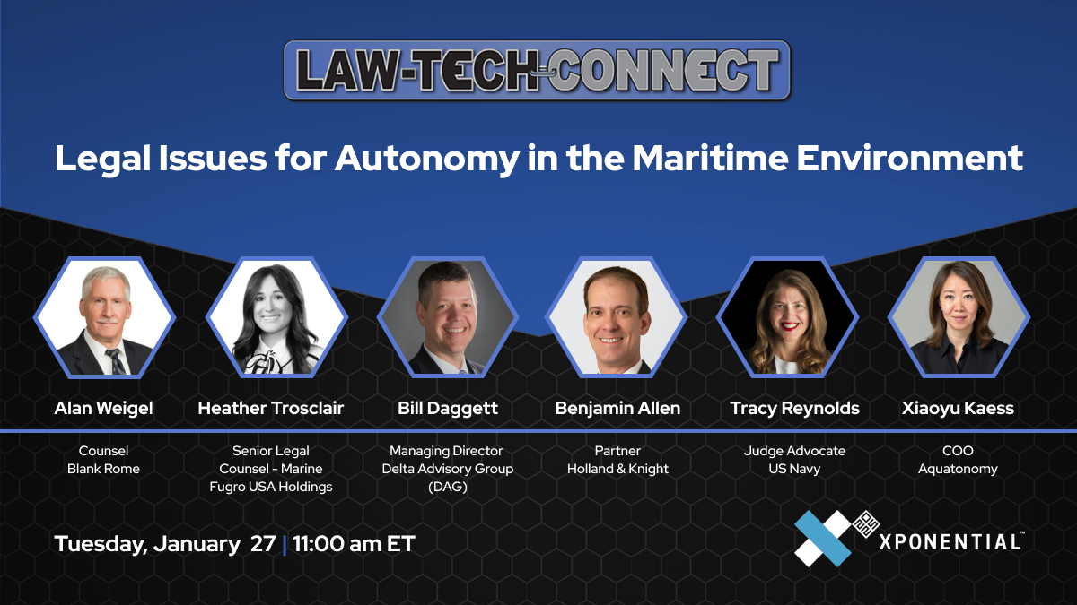Legal Issues for Autonomy in the Maritime Environment