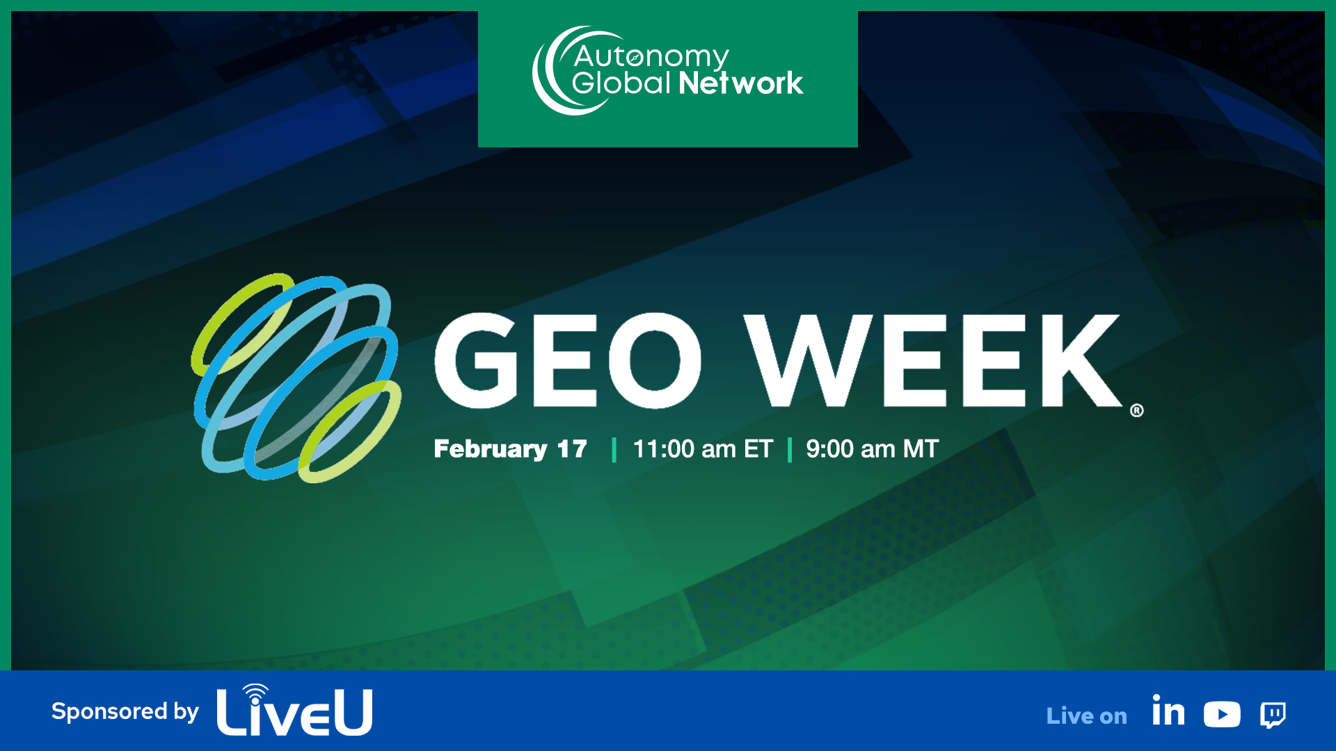 AGN LIVE! Geo Week 2026