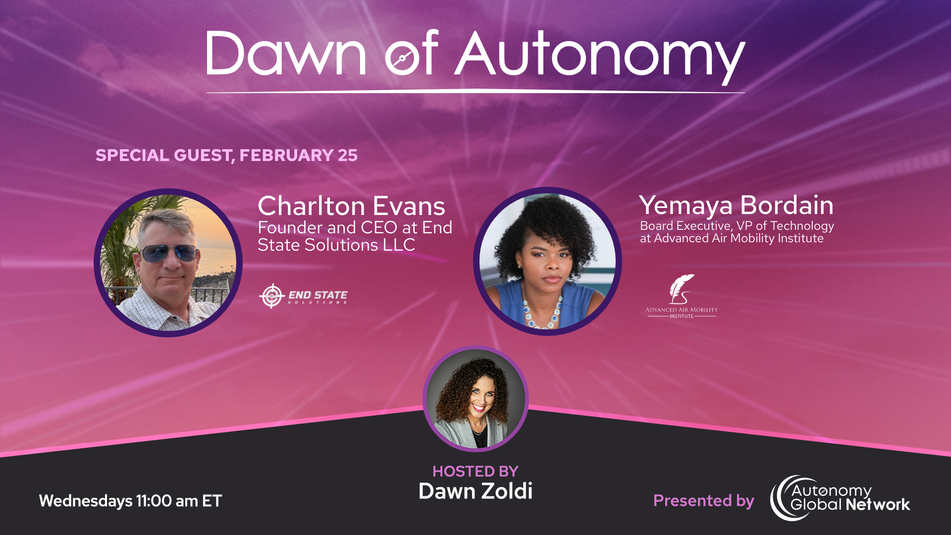 Yemaya Bordain, Advanced Air Mobility Institute & Charlton Evans, End State Solutions | Dawn of Autonomy | Episode 110